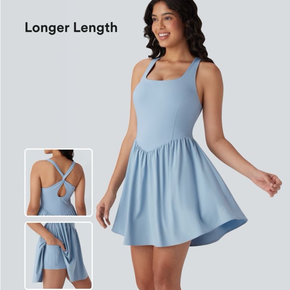 HALARA Women's Mini Dress in Light Blue